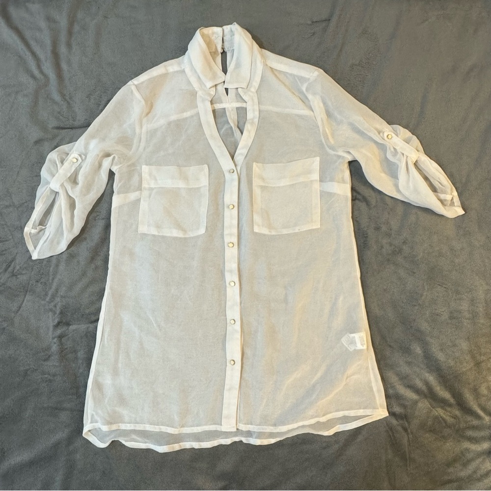 Dynamite White Casual Button Down Shirt

#1048
